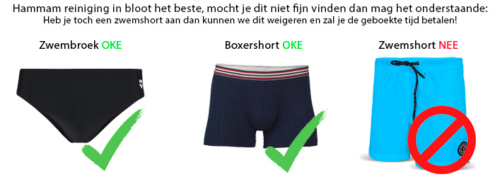 Geen kleding in de kammam